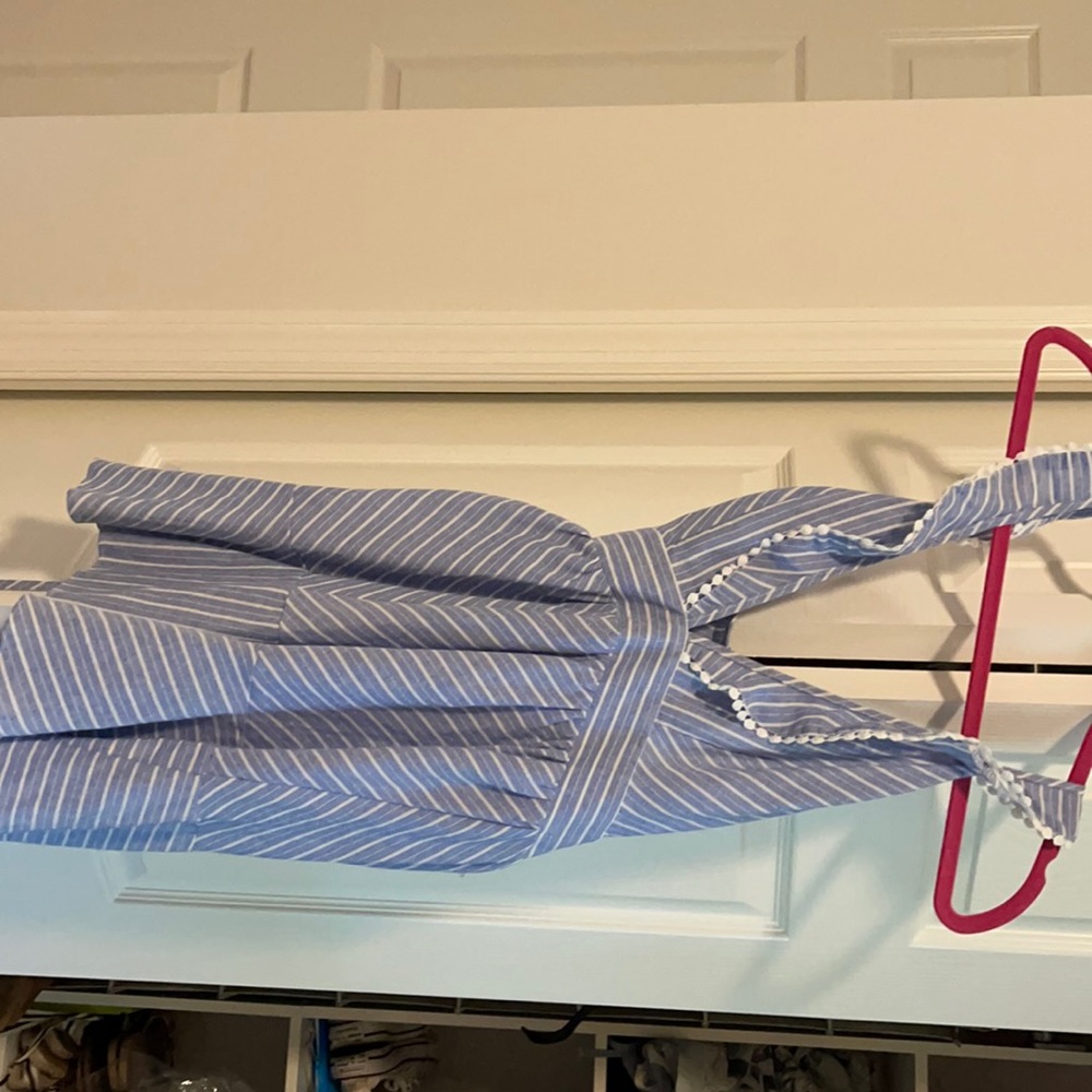 Blue flowy striped dress